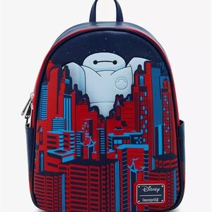 Loungefly Disney Big Hero 6 Baymax City Mini Backpack NWOT